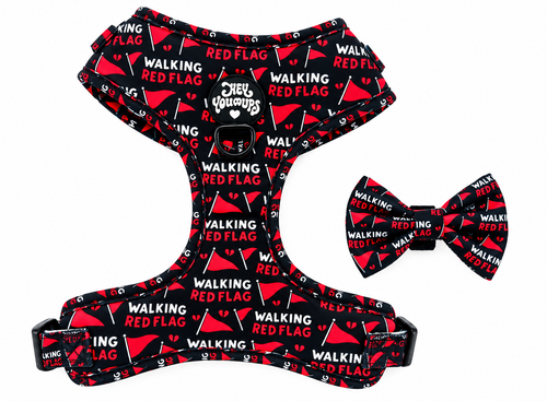 Walking red flag harness