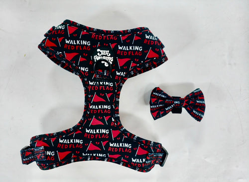 Walking red flag harness - preorder
